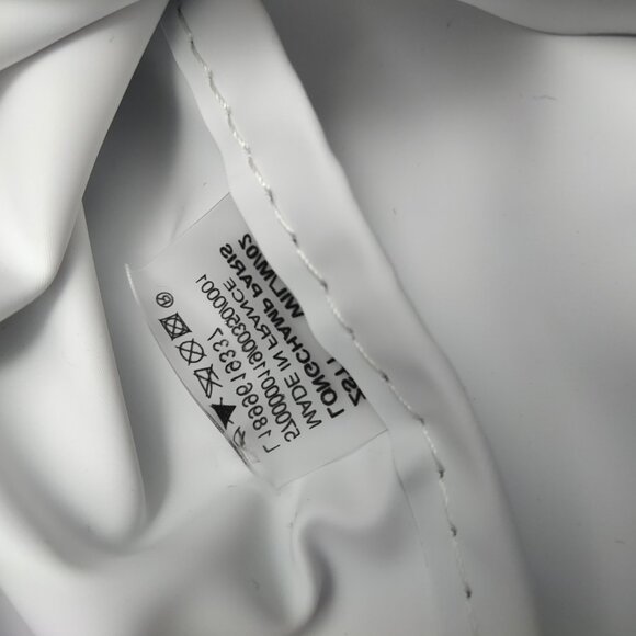 NWT Longchamp Le Pliage Original Large Shoulder Nylon Bag Tote IN OFF WHITE - Picture 7 of 9